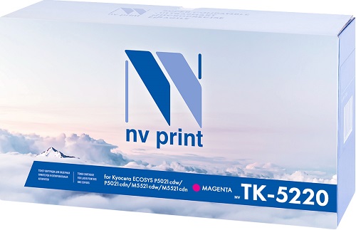 Картридж NVP NV-TK5220M для Kyocera ECOSYS P5021cdw/P5021cdn/M5521cdw/M5521cdn, 1200k, пурпурный
