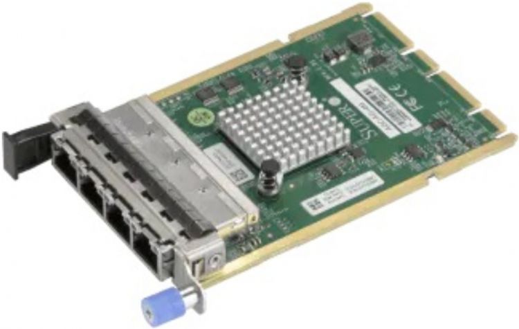 Сетевой адаптер Supermicro AOC-AG-i4M AIOM Quad-Port 1GbE RJ45, based on i350-AM4