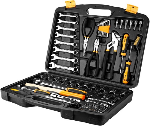 Набор инструментов DEKO DKMT113 065-0740 профессиональный, для дома и авто, в чемодане (113 предметов)