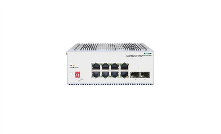  Коммутатор неуправляемый ORIGO OI2210P/185W/A1A 8x1000Base-T PoE, 2x1000Base-X SFP, PoE Budget 185W, Surge 4KV, -40 to 75°C