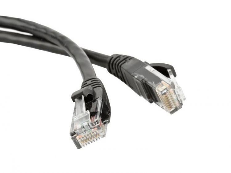 Кабель патч-корд UTP 6 кат. 0,5м. Hyperline PC-LPM-UTP-RJ45-RJ45-C6-0.5M-LSZH-BK LSZH, 0.5 м, черный