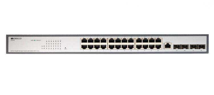 Коммутатор управляемый ORIGO OS3228/A1A L2 24x1000Base-T, 4x10GBase-X SFP+, RJ45 Console, 19'' w/brackets