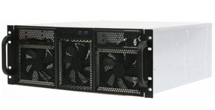 Корпус серверный 4U Procase RE411-D2H15-A-45 2x5.25+15HDD,черный,без блока питания,глубина 450мм,MB ATX 12x9,6