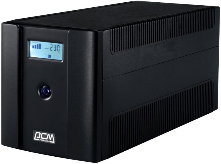  Источник бесперебойного питания Powercom RPT-2000AP-LCD Raptor, Line-Interactive, 2000VA/1200W, Tower, 4xSchuko, LCD, USB