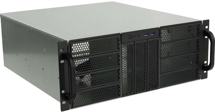 Корпус серверный 4U Procase RE411-D11H0-A-48-F черный, без БП, ATX 12x9.6