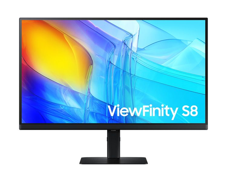  Монитор 27 Samsung ViewFinity S8 S27D800EAIXCI черный IPS LED 5ms 16:9 HDMI M/M матовая HAS Piv 1000:1 350cd 178гр/178гр 3840x2160 60Hz DP 4K USB