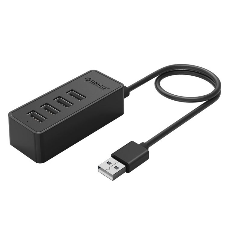 Концентратор Orico ORICO-W5P-U2-100-BK-BP 4xUSB-A 2.0, вход USB-A, черный