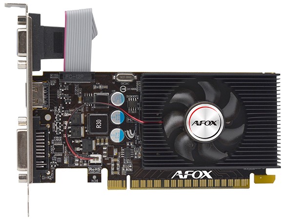 Видеокарты PCI-E Afox Видеокарта PCI-E Afox GeForce GT730 (AF730-1024D3L7-V1) 1GB DDR3 64bit 40nm 700/1800MHz D-Sub/DVI/HDMI