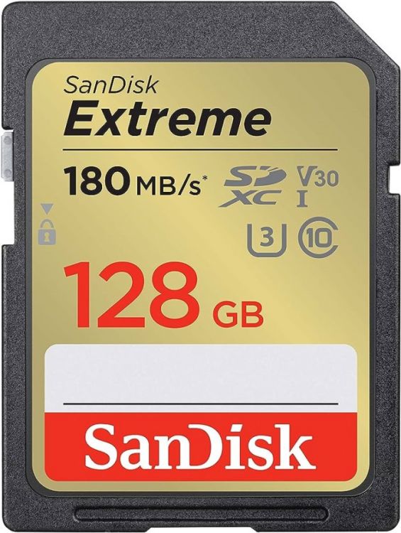  Карта памяти SDXC 128GB SanDisk Extreme Class 10 V30 UHS-I U3 180MB/s
