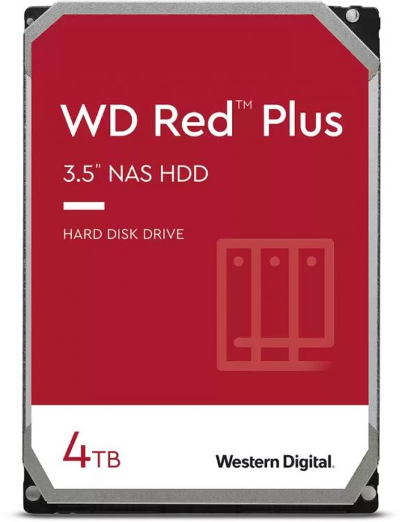 Жесткий диск 4TB SATA 6Gb/s Western Digital WD40EFPX Red Plus NAS 3.5 5400 RPM 256MB