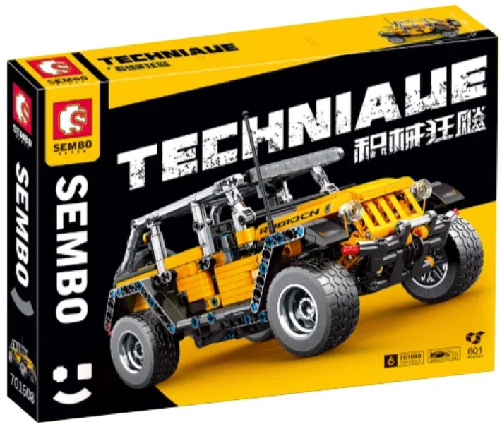 Конструктор Sembo Block 701608 Jeep Wrangler, 601 деталь