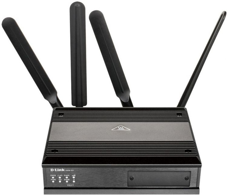 Маршрутизатор D-link AC1200 DWM-321/A1A 1000Base-T WAN/LAN, 2x1000Base-T LAN, 2 detachable LTE antennas, 2 detachable Wi-Fi antennas, 2xUSIM/SIM slots