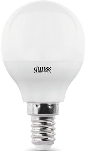 Лампа светодиодная Gauss 105101307 шар 6.5W 550lm 6500K E14 LED