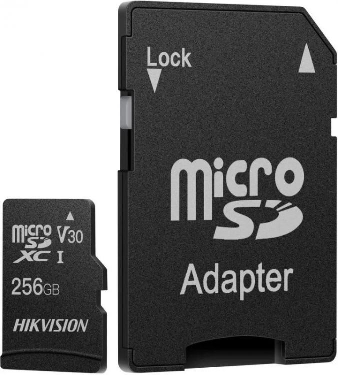 Карта памяти MicroSDXC 256GB HIKVISION HS-TF-C1(STD)/256G/ADAPTER UHS-I U1 Class10 92/50MB/s + adapter