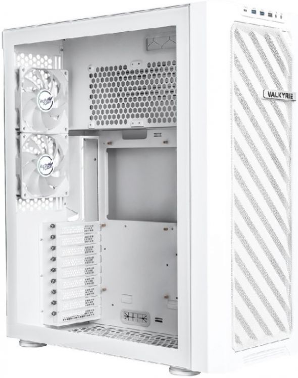 Корпус eATX Valkyrie VK01 White без БП, боковая панель из закалённого стекла, USB Type-C, 2*USB 3.0, USB 2.0