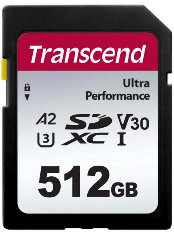  Карта памяти SDXC 512GB Transcend TS512GSDC340S 340S, UHS-I Class U3 V30 A2