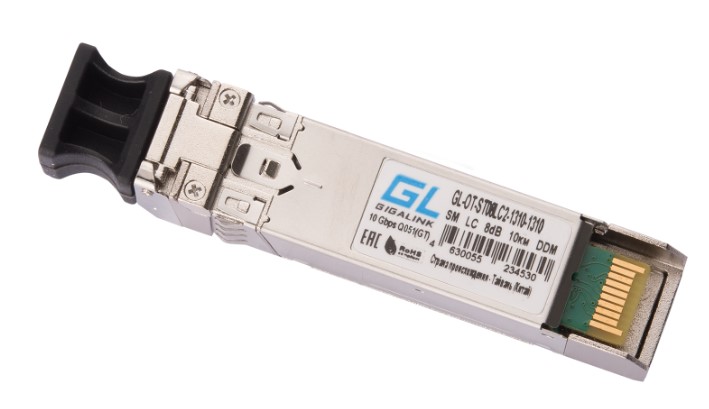 Модуль SFP28 GIGALINK GL-OT-SS12LC2-1310-1310 25 Гбит/с, Duplex, 2 ОВ, SM, 2xLC, Tx:1310/Rx:1310 нм, DDM, 12 дБ (до 10 км)