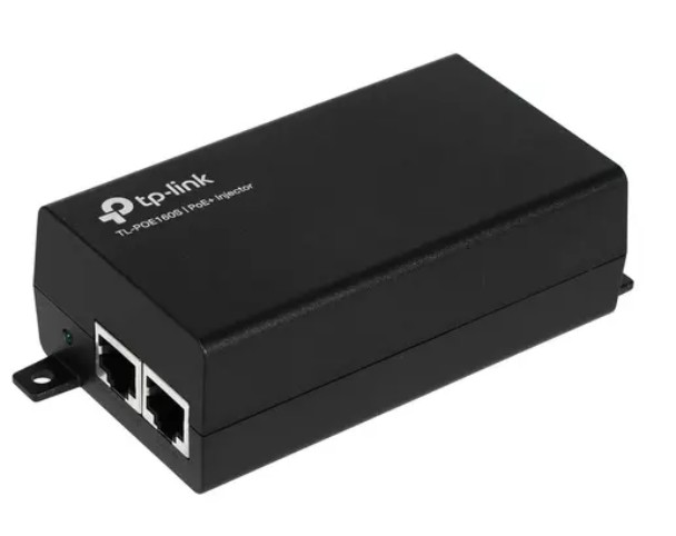 Инжектор PoE TP-LINK POE160S 802.3af/at, 2 гигабитных порта Ethernet, PoE, настенная/настольная установка, Plug and Play