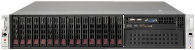 Серверная платформа 2U Supermicro SYS-2029P-C1R (2x3647, C621, 16xDDR4, 8x2.5 SATA + 8x2.5 SAS HS with LSI3108, 2xGE, 2x1200W,Rail)