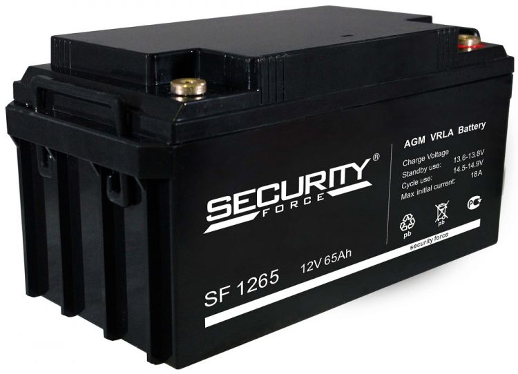 Аккумулятор Security Force 12 В, 65 Ач SF 1265 герметичный свинцово-кислотный