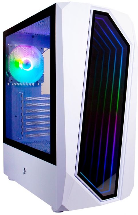 Корпус ATX 1STPLAYER INFINITE SPACE IS6 IS6-WH-1F1-W белый, без БП, 2*USB 2.0, USB 3.0, audio