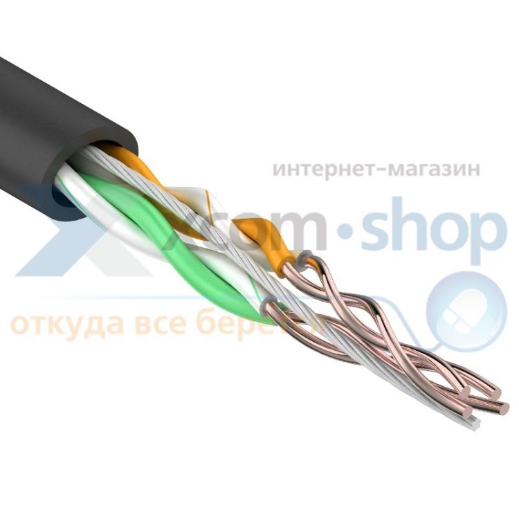 Кабель информационный Кабель Rexant UTP 2PR 24AWG CAT5e 305м OUTDOOR 01-0025