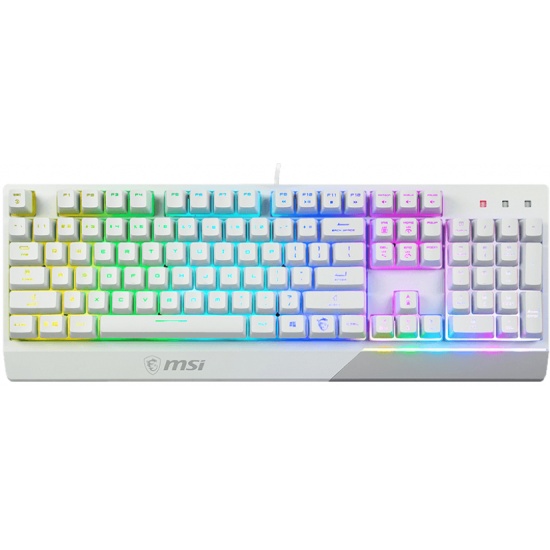 Клавиатура MSI Vigor GK30 S11-04RU304-CLA белая USB for gamer LED (1683385)