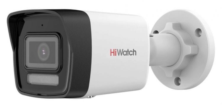 Видеокамера IP HiWatch DS-I850M(4mm) 8Мп уличная, цилиндрическая с гибридной Smart-подсветкой и встроенным микрофоном