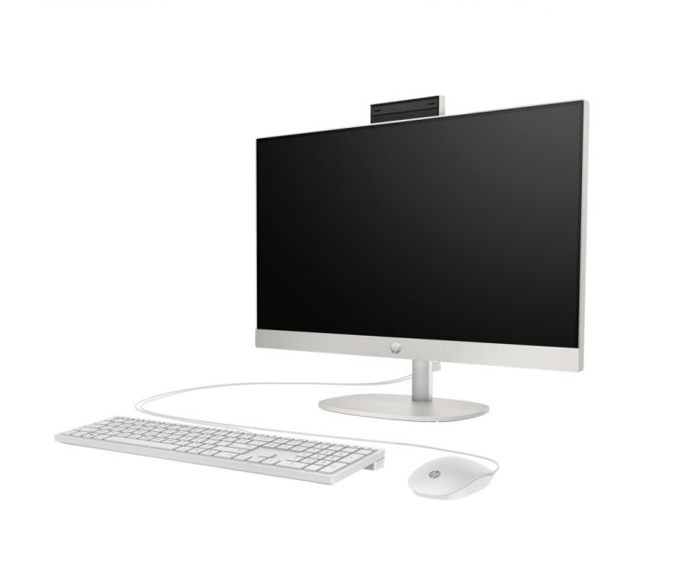 Моноблок 23.8'' HP All-in-One 24-cr0252nh A0CQ4EA#BH5 i5 1335U/16GB/512GB SSD/noDVD/Iris Xe Graphics/1920x1080/IPS/Eng kbd/mouse/Cam/WiFi/DOS/snow whi