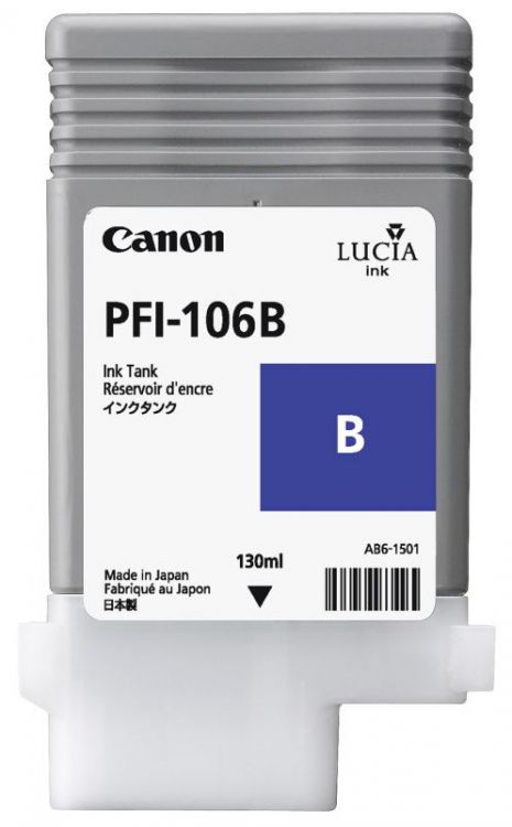   Xcom-Shop Картридж Canon PFI-106B 6629B001 синий (blue) для imagePROGRAF iPF6400/iPF6400S/iPF6400SE/iPF6450 130 мл.