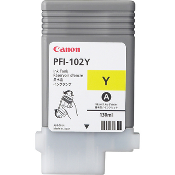 Картридж Canon PFI-102Y 0898B001 желтый для iPF510/iPF605/iPF610/iPF650/iPF655/iPF710/iPF750/iPF755/iPF760/iPF765/LP17 130 ml