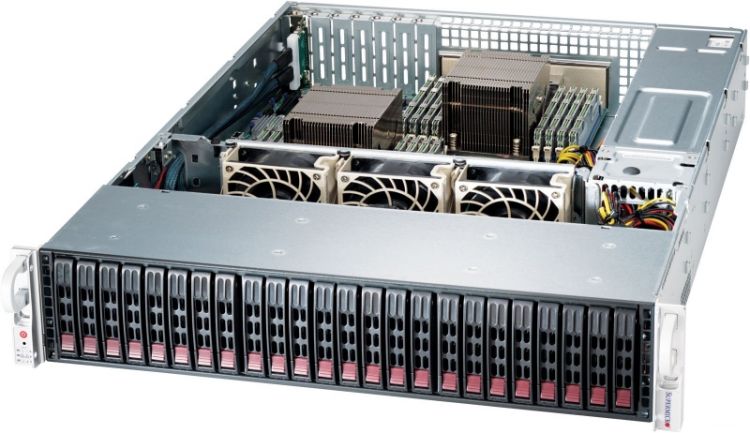 Платформы SUPERMICRO s 3647  Xcom-Shop Серверная платформа 2U Supermicro SSG-2029P-E1CR24H (2x3647, C624, 16xDDR4, 24x2.5 HS, 3108 SAS, 2x10GE, 2x1200W,Rail)