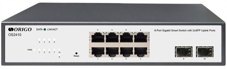   Xcom-Shop Коммутатор настраиваемый ORIGO OS2410/A1A L2 8x1000Base-T, 2x1000Base-X SFP, комплект для установки в 19 стойку