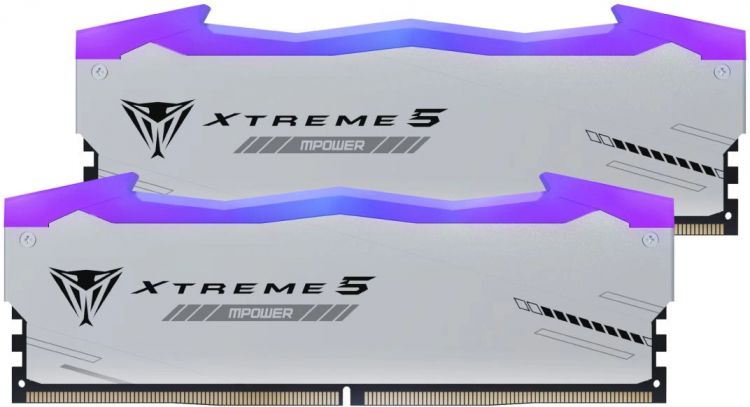 Модуль памяти DDR5 48GB (2*24GB) Patriot Memory PVXR548G64C32KM Viper Xtreme 5 RGB MPOWER PC5-51200 6400MHz CL32 1.4V XMP, радиатор