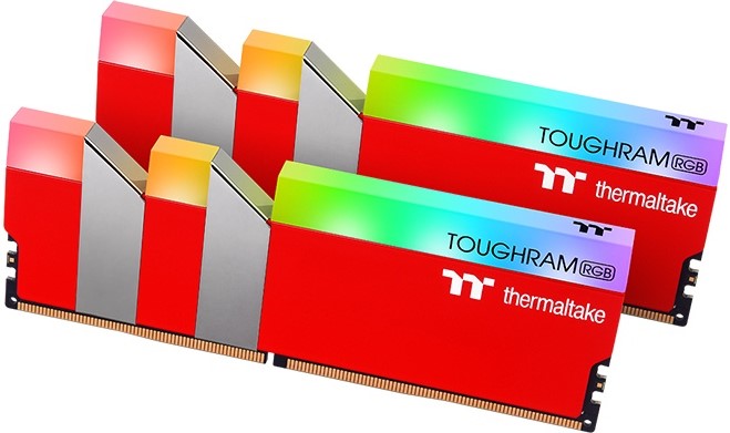 Модуль памяти DDR4 16GB (2*8GB) Thermaltake RG25D408GX2-3600C18A TOUGHRAM RGB red PC4-28800 3600MHz CL18 радиатор 1.35V RTL