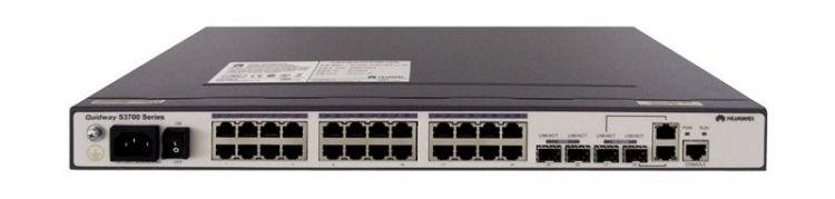 Коммутатор Huawei S3700-28TP-EI-AC 02352344 24 Ethernet 10/100 ports, 2 Gig SFP and 2 dual-purpose 10/100/1000 or SFP, AC 110/220V