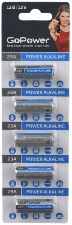 Батарейка GoPower LR23/A23/MN21 BL5 00-00022423 Alkaline 12V (5 шт.)