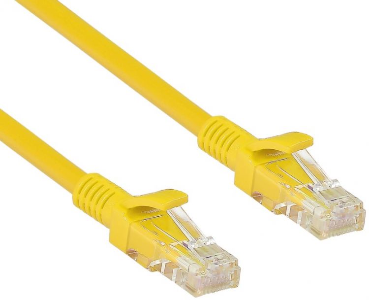 Кабель патч-корд U/UTP 6 кат. 2м Exegate UTP-RJ45-RJ45-C6-2M-YL EX282026RUS желтый