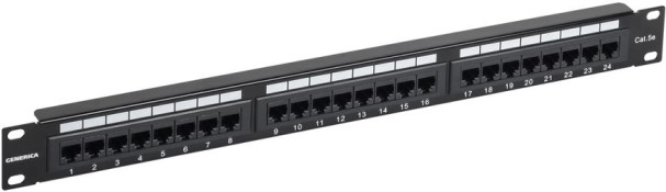 Патч-панель ITK PP24-1UC5EU-K05-G 19, 1U, Cat 5e, 24 порта RJ45 (8p8c), неэкранированная, Krone IDC