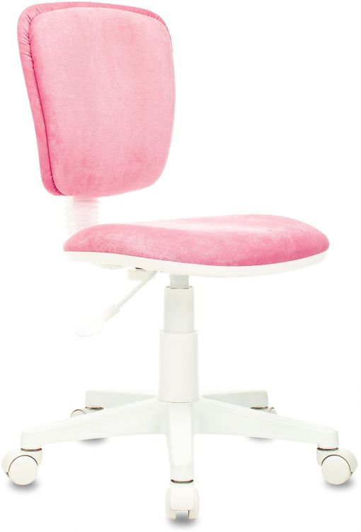 Кресло детское Бюрократ CH-W204NX/VELV36 розовое Velvet 36 крестов. пластик белый