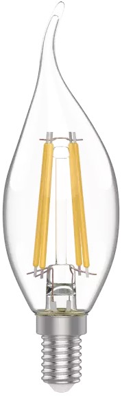 Лампа Gauss 1041125 Basic Filament свеча на ветру 4,5W 420lm 4100К Е14 LED