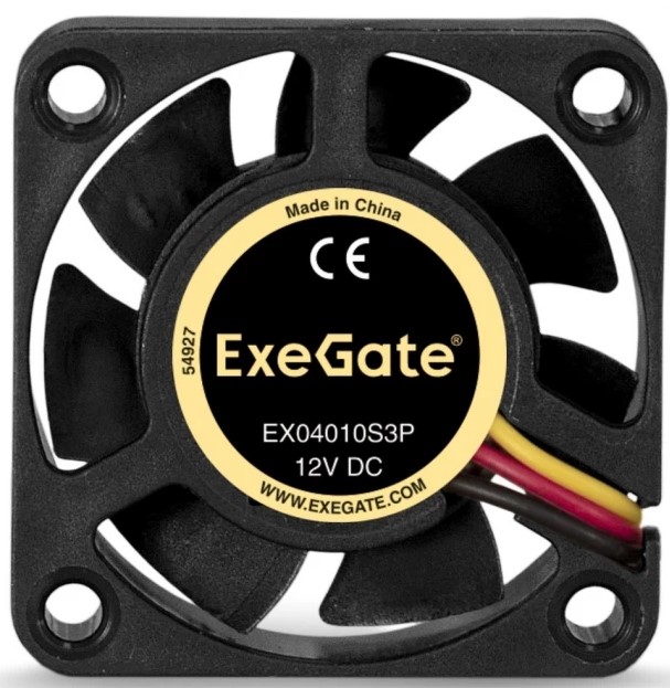 Вентилятор для корпуса Exegate EX04010S3P-5 EX295193RUS 40x40x10 mm, 5000rpm, 5.5CFM, 24dBa, 3-pin