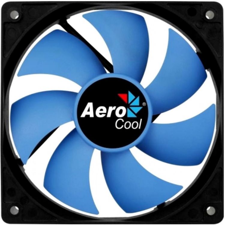 Вентилятор для корпуса AeroCool Force 12 4718009157996 blue, 120x120x25мм, 1000 об./мин., разъем MOLEX 4-PIN + 3-PIN, 23.7 dBA