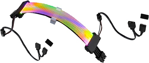 Кабель удлинительный GELID CA-RGB-8P-01 Astra ARGB 6+2-pin PCI-E, 30см, ARGB подсветка