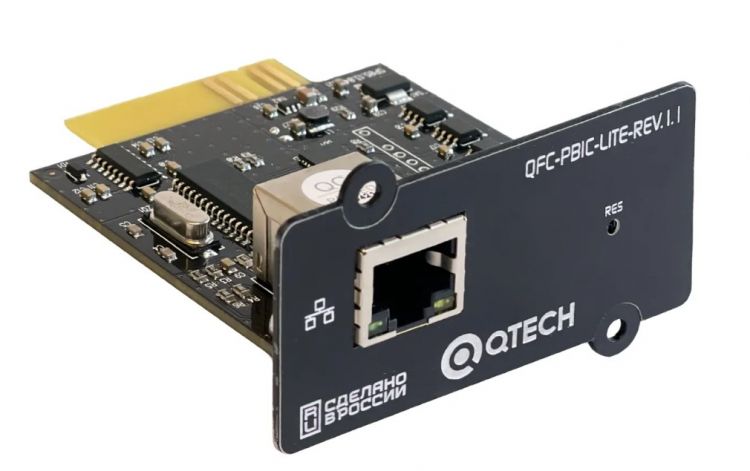 Контроллер QTECH QFC-PBIC-LITE-REV.1.1 удаленного мониторинга SNMP для ИБП QTECH