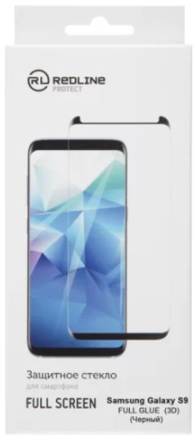 Защитное стекло Red Line УТ000014147 для Samsung Galaxy S9, 3D, tempered glass, чёрная рамка