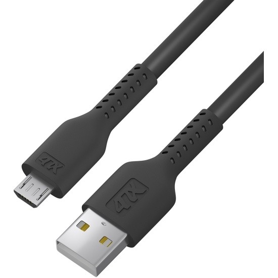 Кабель интерфейсный 4PH 4PH-R90061 0.5m MicroUSB, черный, черный ПВХ, 1000698928