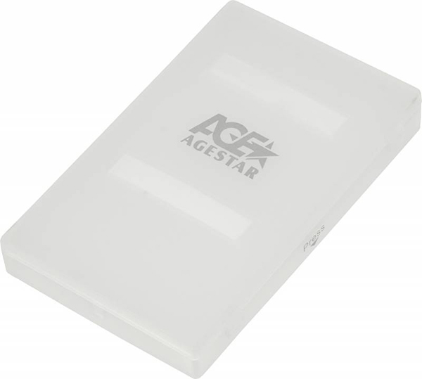 Внешний корпус AgeStar SUBCP1 для HDD/SSD SATA 6Gb/s 2.5, пластик, белый