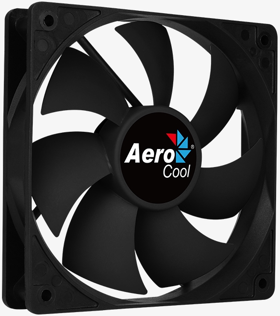 Вентилятор для корпуса AeroCool Force 12 PWM 4718009158016 black, 120x120x25мм, 500-1500 об./мин., разъем PWM 4-PIN, 18.2-27.5 dBA