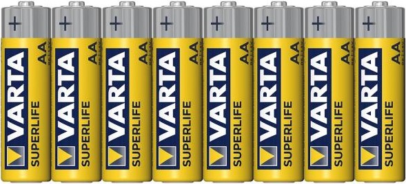 Батарейка Varta SUPERLIFE R6 AA 02006101308 Shrink 8 Heavy Duty 1.5V (блистер 8шт)